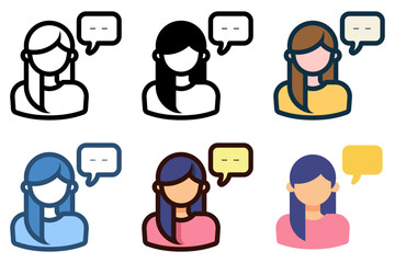 female assistant icon vector illustration