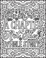 Motivational Quote Coloring Page for Adults. Inspirational Quote Coloring Page.