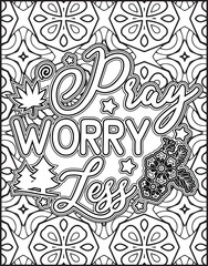 Motivational Quote Coloring Page for Adults. Inspirational Quote Coloring Page.