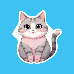 Cute cat unique sticker design