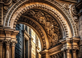 Obraz premium Modern Architectural Arch Detail: High-Resolution Stock Photo of Old and New Design Elements