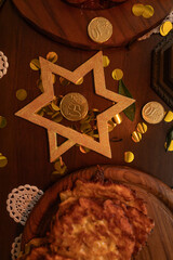 Latkes. Traditional Jewish holiday of Hanukah