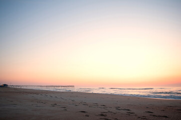 Avon Pier at sunrise Cape Hattas National Seashore