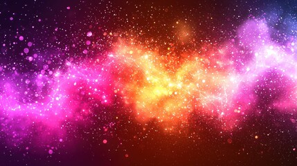 Obraz premium Cosmic Nebula: A Vibrant Symphony of Colors and Light