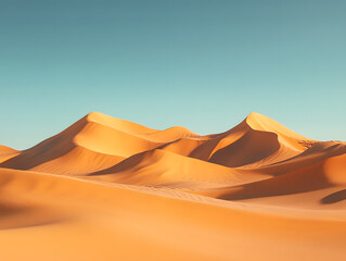 Desert Dunes: Tranquil Minimalist Landscape Background Image
