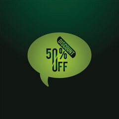 50 Percent discount tag sticker Special offer discount tag, sale symbol