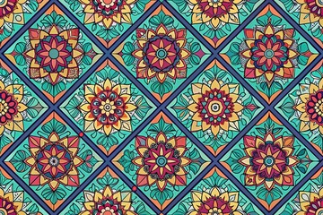 Modern Geometric Seamless Pattern: Abstract Shapes Background for Textile & Wallpaper