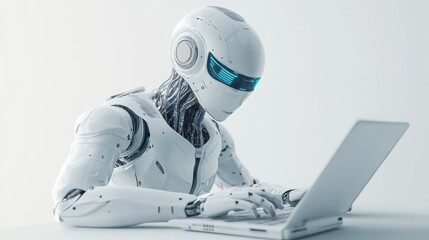 ai copywriting bot using chatgpt for content creation artificial intelligence concept 3d illustration white illustration