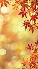 Fototapeta premium maple leaf, blank card background Created with Generative AI technology