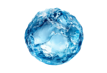 Water bubble floating isolated on transparent background