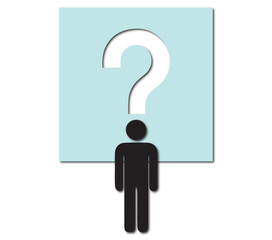 Question Mark Board & Stick Figure Solutions: Problem Solving & Concept Visualization