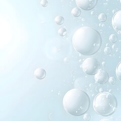 Abstract medical background with floating soap bubbles.