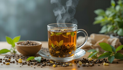 cup of tea with mint