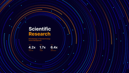 Circular Line Trails Moving in Circle. Abstract Blue Digital Business or Science Background. Medical Research or Tech Innovation Online Webinar Presentation Event. Conference or Forum Vector.