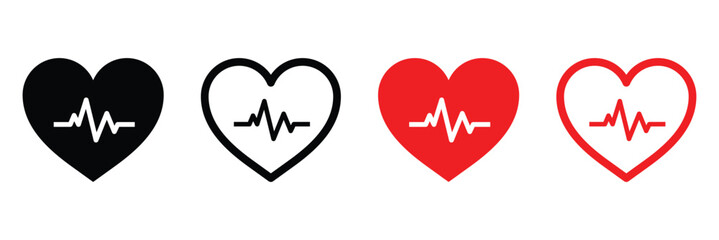 Heart rate monitor icon vector illustration
