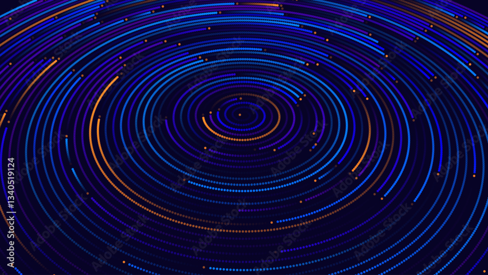 Aufkleber Abstract Circular Pattern Vector Background. Round Colorful Arcs Backdrop. Moving Circles. Vector Illustration. Radial Speed Lines.