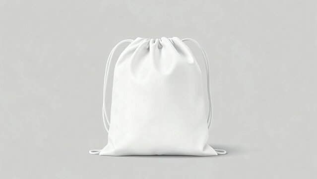 White Drawstring bag mockup