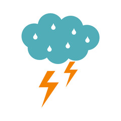 구름, 번개 벡터 일러스트