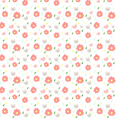 seamless pattern with flowers 