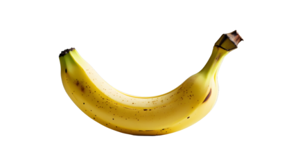 Bananas with Brown Spots on Transparent Background