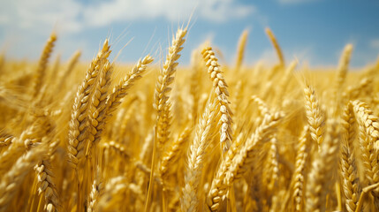 Fototapeta premium Wheat field agriculture 