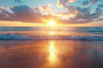 Obraz premium sunset on the beach.