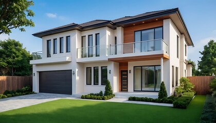 Fototapeta premium Luxury Home Exterior Photography Showcasing Architectural Excellence
