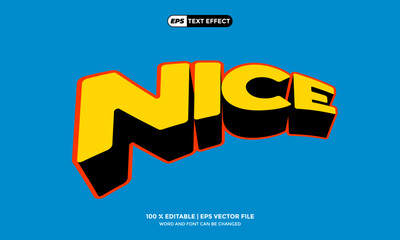 Editable 3D Nice Vector Text Effect
