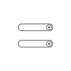 Drop down menu icon on white background Vector illustration. © MdRaju