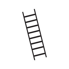 Ladder with step construction staircase vector illustration