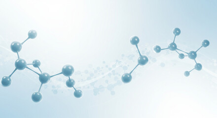 White and light blue medical abstract gradient background with molecules. web banner. Medical background in white and light blue gradient with molecular design.Science, technology and medical concept