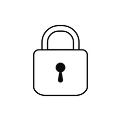 padlock icon vector. symbol, sign, design background