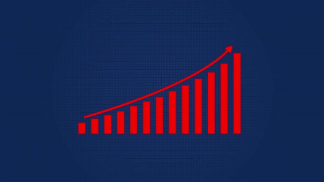 growing up.business graph chart icon animation background.