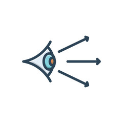 Color illustration icon for visual perception