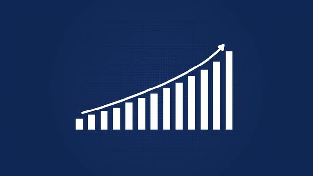 growing up.business graph chart icon animation background.