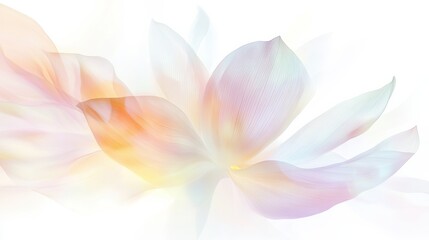 dreamy lotus with pearlescent petals and pastel serenity effect