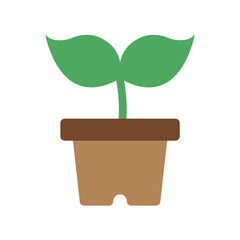 봄 새싹 화분 벡터 일러스트