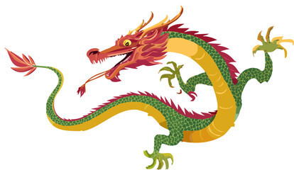 dragon on white background
