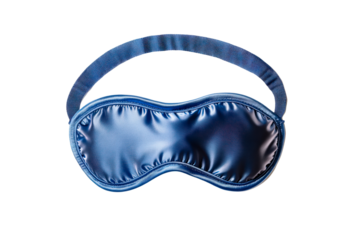 Stylish blue sleep mask isolated on transparent background