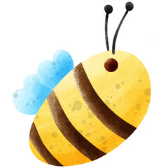 Cute Honey Bee Watercolor Illustration
