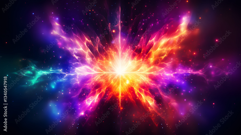 Aufkleber mesmerizing colorful explosion of light creating a dynamic and captivating visual experience that ev