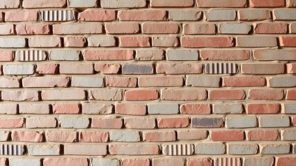 Fototapeta premium Aged Embossed Brick Wall with Cracks - Sports Background Texture