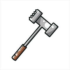 Vector Heavy-Duty Meat Tenderizer Hammer