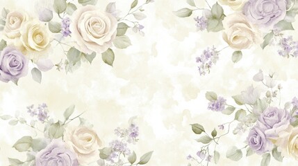 vintage flowers in soft pastel tones