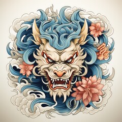 Mystical and Powerful Japanese Oni in Inked Form