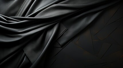 Fototapeta premium Stylish Matte Black Banner with a Subtle Textured Pattern