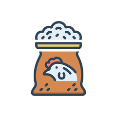 Color illustration icon for feeding
