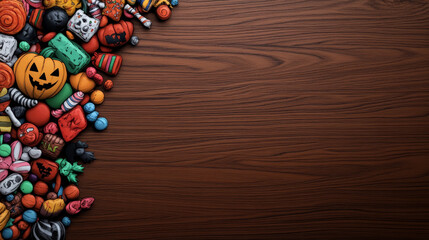 Colorful decorations and treats for festive holiday celebration, featuring various shapes and designs that evoke sense of fun and tradition