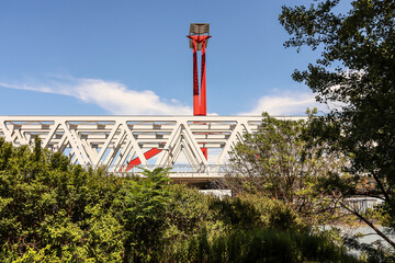 Hungary. Budapest. Beautiful bridge over the Danube.