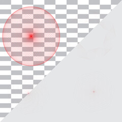 Pink abstract circle with halftone dots effect Vector illustration
